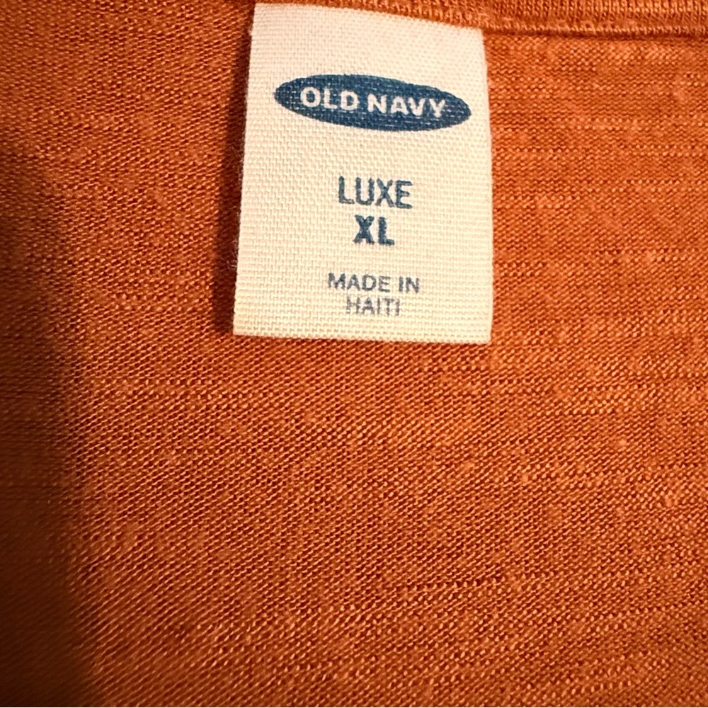 Rust orange short sleeve v-neck t-shirt XL - Picture 7 of 8